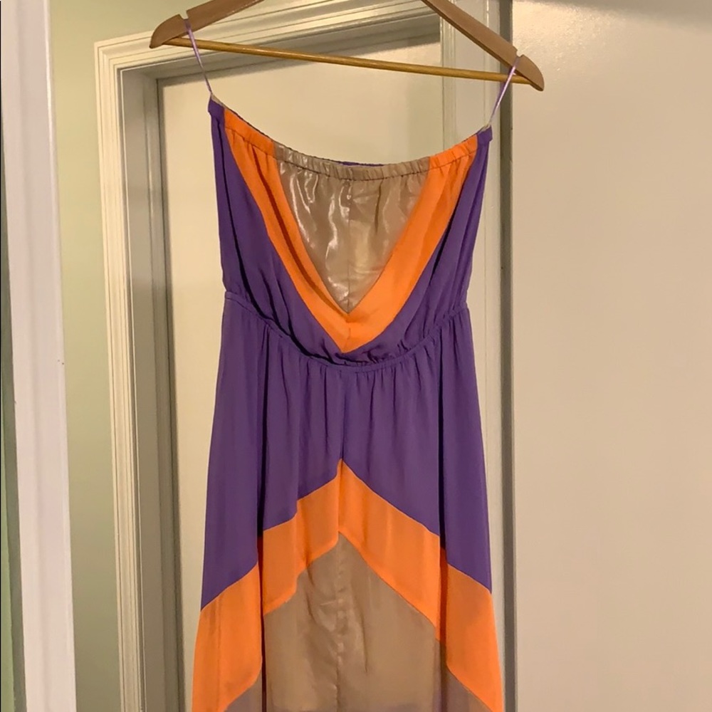 Glitzy strapless maxi dress